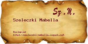 Szeleczki Mabella névjegykártya